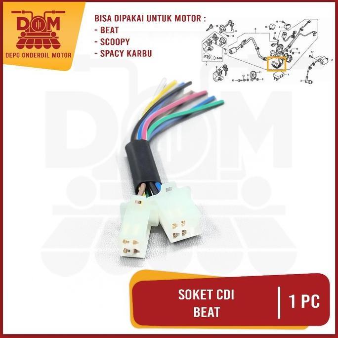 amandacuan / Soket CDI Beat 'A' (PSP) Kabel Cabel Socket Fitting Cop Lawan CDI Capasitor Discharge I
