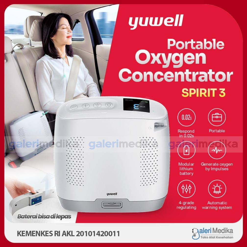Portable Oxygen Concentrator Yuwell Spirit 3 for Travel / Oksigen Portable - Mesin Penghasil Oksigen