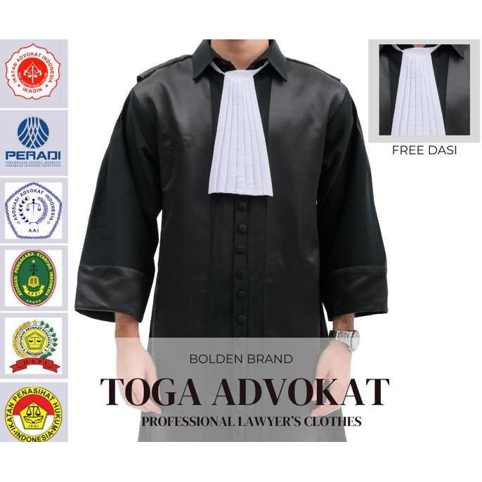 Bolden - Toga Advokat-Pengacara -Jubah Persidangan Advokat -Free Dasi Pria