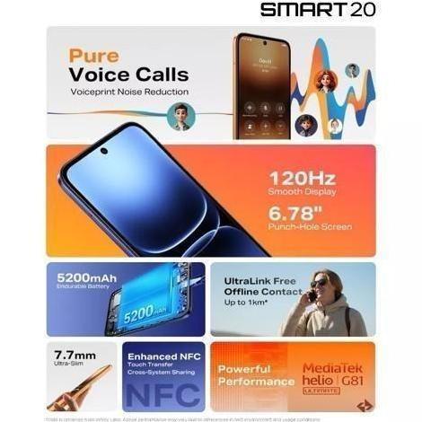 Comunicazione- Infinix Smart 20 - Ram 4Gb Rom 64Gb & 128Gb - Baru Garansi Resmi