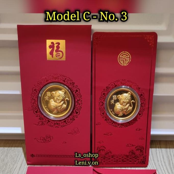 Lettera- Angpao Imlek Koin Emas 22 Macan + Sertifikat