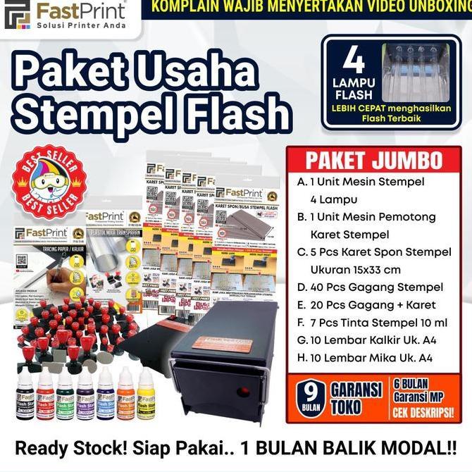 ferdinanecer - paket jumbo mesin stempel warna 4 lampu import lengkap