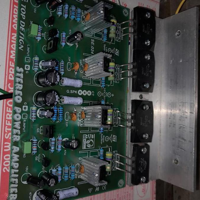 KIT POWER AMPLI STEREO FINAL NPN TRANSISTOR SANKEN OR TOSHIBA (SUDAH DISOLDER) SAF12