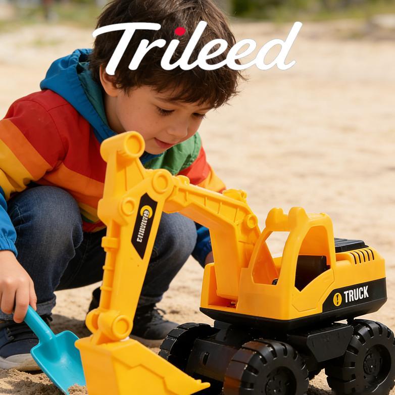 SUPER DEAL TRILEED EXCAVATOR MOBIL AKI ANAK MAINAN MOBIL MAINAN SIMULASI ANAK-ANAK
