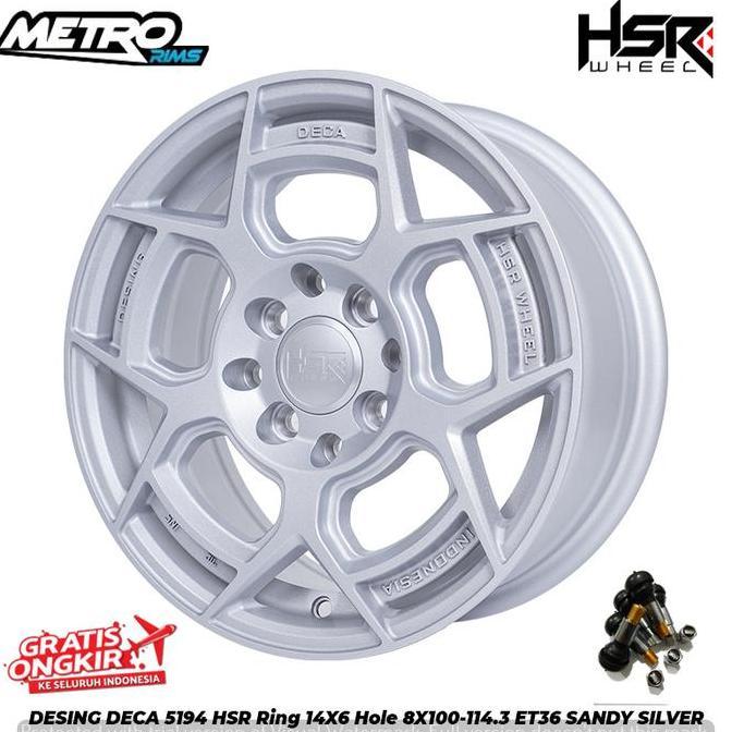 Terlaris Promo Velg Pelek Racing Hsr Desing Deca Ring 14 R14 Untuk Mobil Daihatsu Ceria Espass Zebra