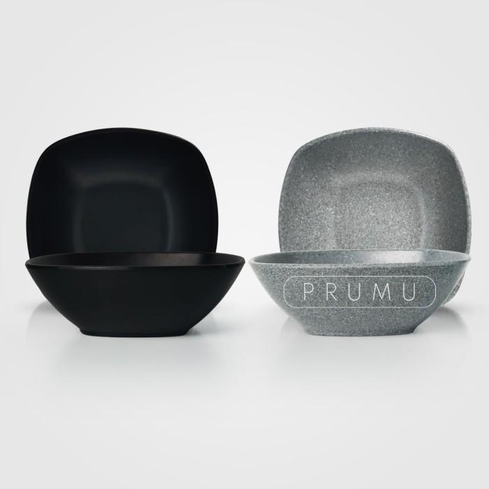 PRUMU Melamine Stone Mangkok Kotak 8 inch - Mangkok Besar - Mangkok Cafe Restoran Golden Dragon W640