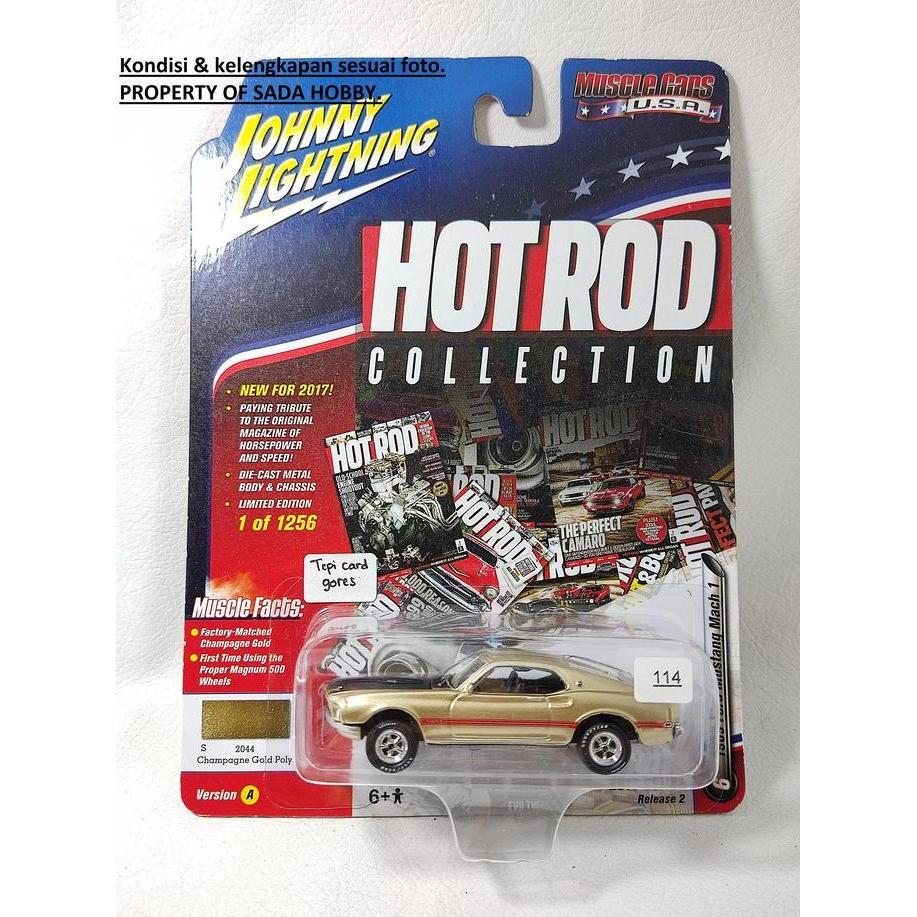 JOHNNY LIGHTNING 1969 FORD MUSTANG MACH 1 GOLD CADATOYS