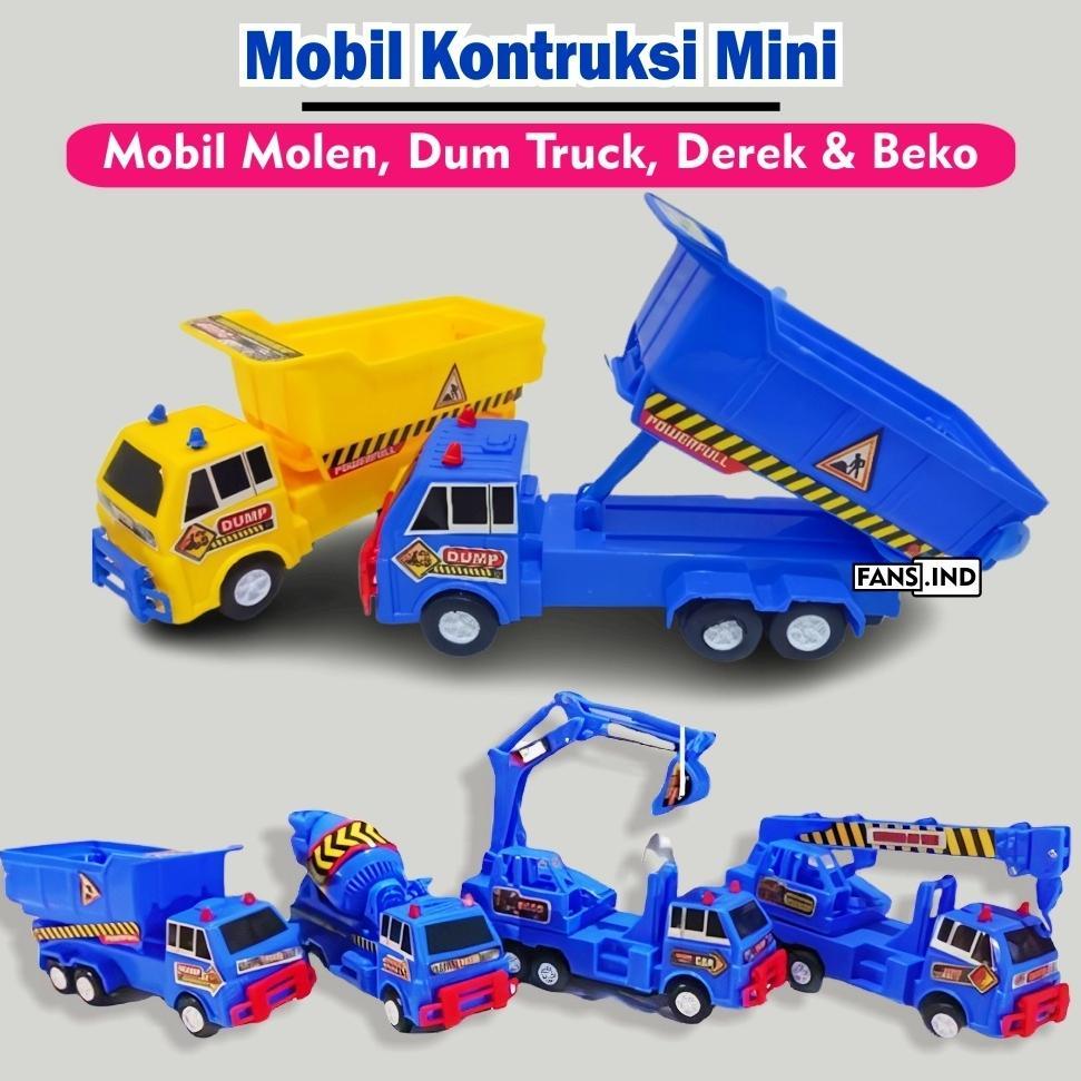 ORIGINAL Mainan Truk Proyek Konstruksi MOLEN/BEGO/DEREK/DUMP Mini Lengkap