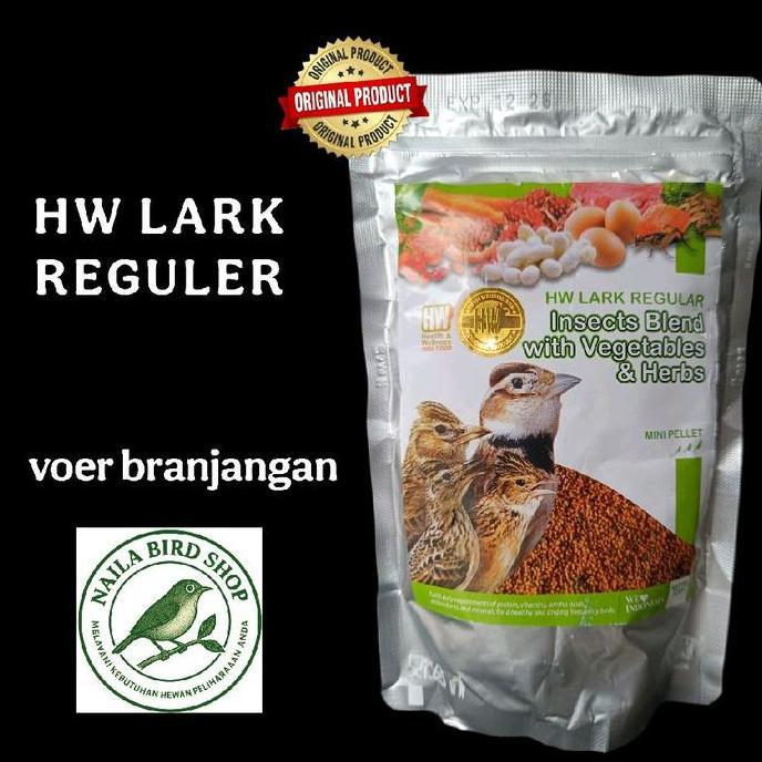 Hw Lark Reguler Pakan Burung Branjangan Original Voer Branjangan Hw Hijau Allshop