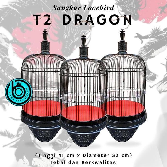 Sangkar Lovebird Besi T2 Merk Dragon Bonus Karpet Allshop