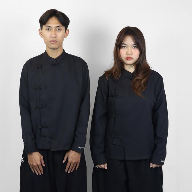 Geld Importaint -Cheongsam Longshirt | Kemeja Cheongsam Polos Pria Dan Wanita