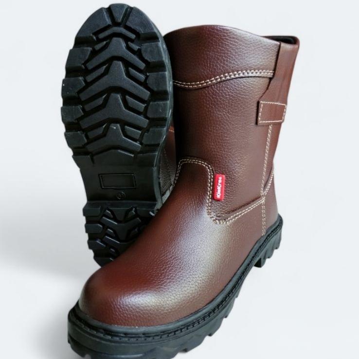 Sepatu Boot King Kickers Safety - Sepatu Boot Proyek Ujung Besi Kulit Import