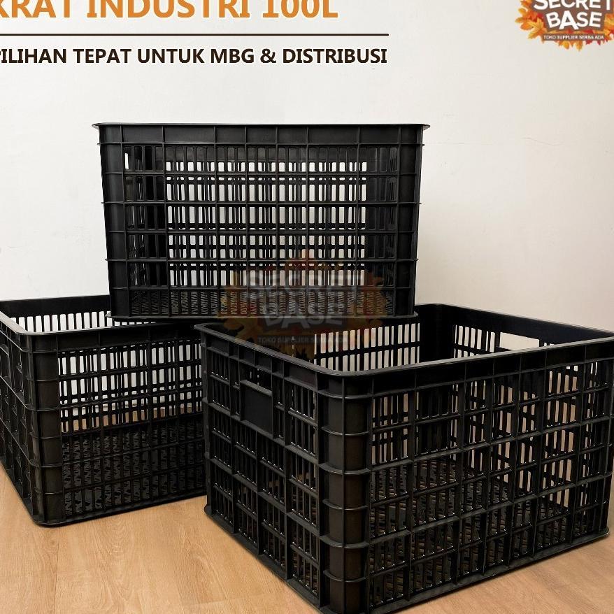 Krat Industri 100L - Keranjang Serbaguna / Krat Piring Ompreng Buah / Krat Multigungsi 100 Liter