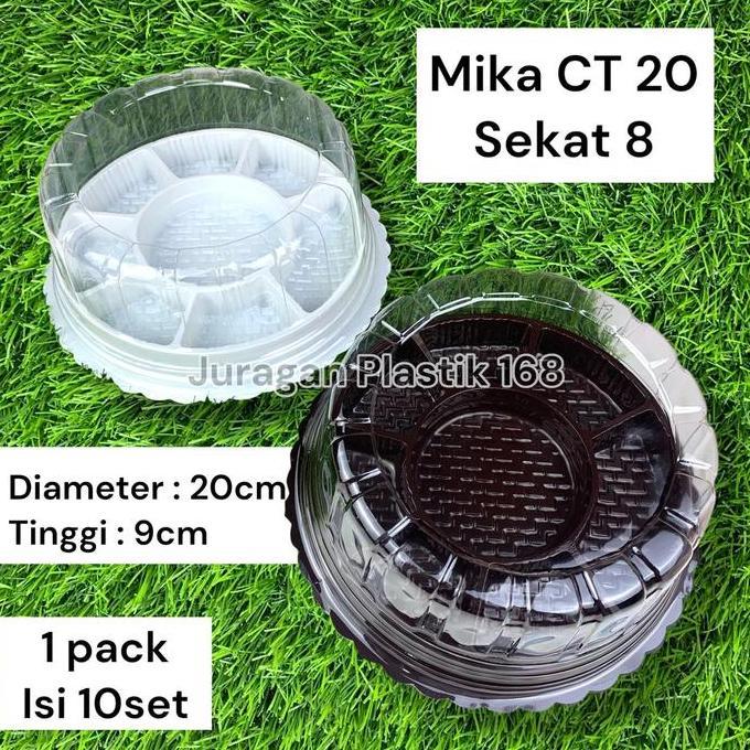 Mika Tumpeng Mini Sekat 8 - CT 20 - CT-20 - Tray Bolu Bulat 20cm
