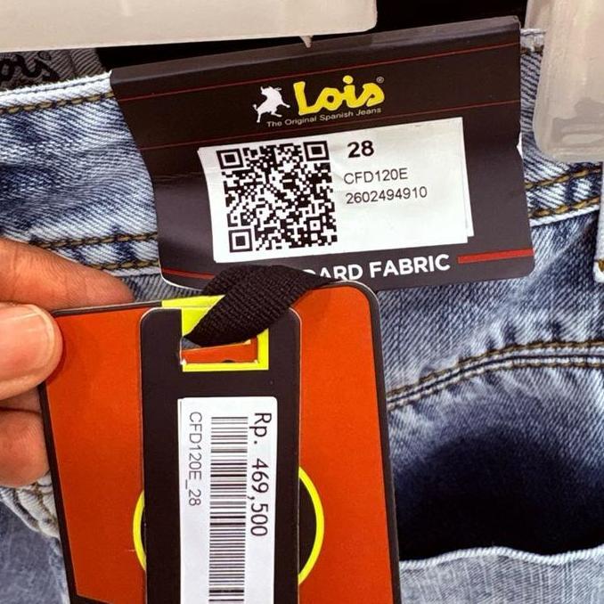 CELANA PENDEK MERK LOIS ORIGINAL SLIMFIT