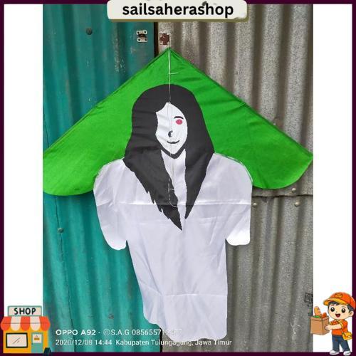 Layangan Kain / Layangan Hias / Layangan Pocong / Layangan Kuntilanak Stok Ready Banyak