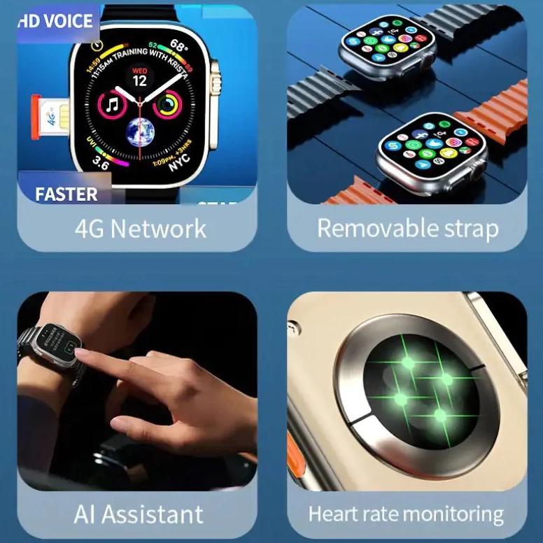 DISKON [4G SIM CARD] LDS SMARTWATCH S9 ULTRA 4G & 5G | RAM 4 / 64GB | SIM CARD | BISA NONTON YOUTUBE