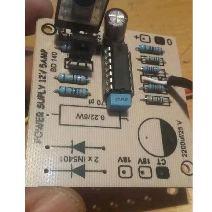 KIT VARIABLE ADJUSTABLE VOLTAGE REGULATOR LM723 LM 723 5 AMPERE BELUM DISOLDER SAF12