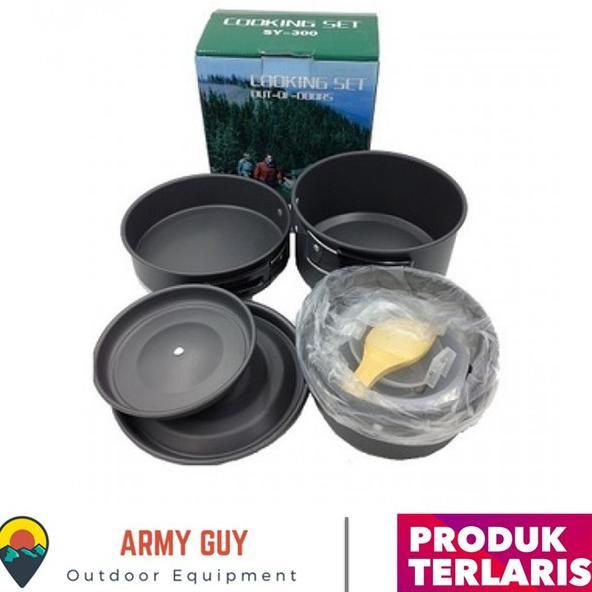 Alat Masak Kemping Camping Cooking Set Nesting Ds-300 Ds 300 Ds300
