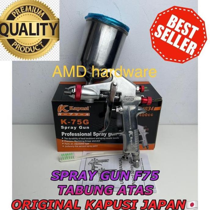 Spray Gun F75 tabung atas SPET Semprotan CAT F 75 Angin Kompresor Kapusi Original Japan