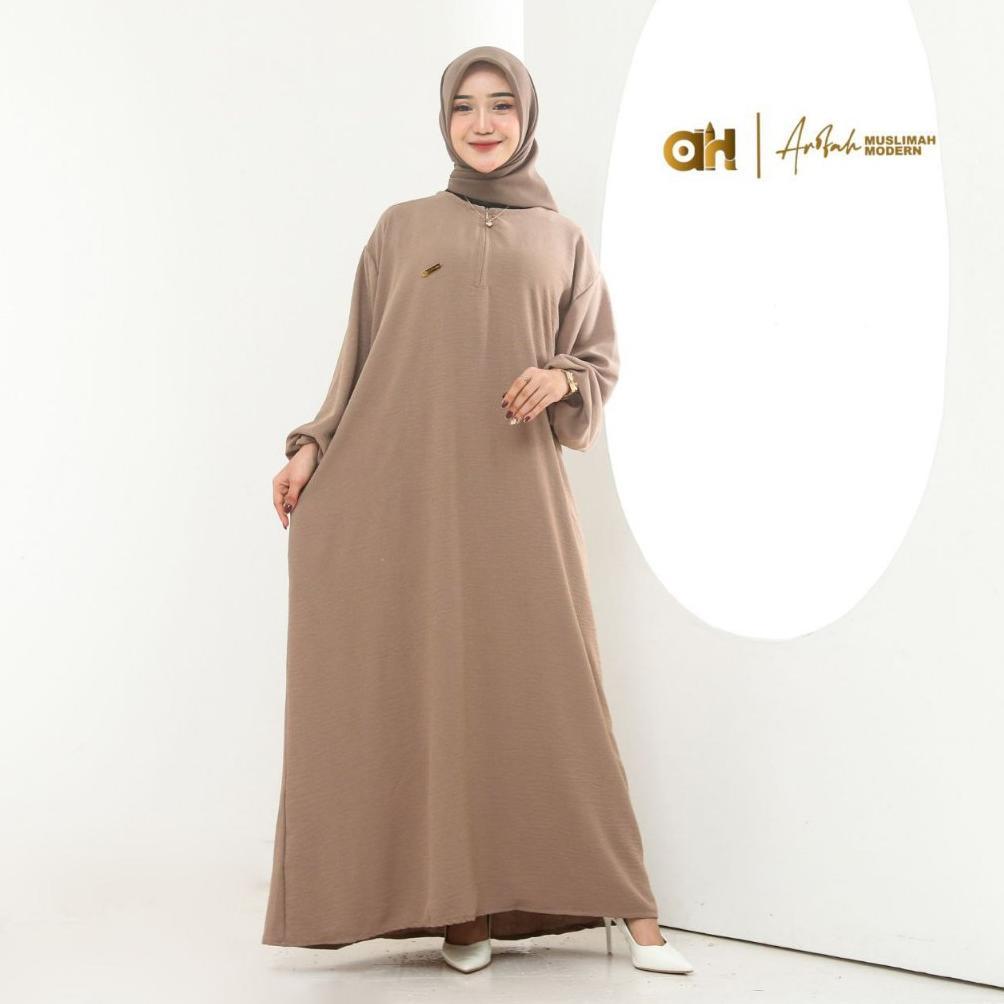 Diskon Semi Abaya Crinkle Ld 130Cm / Gamis Terbaru 2024/Gamis Jumbo Ld 130 / Gamis Crinkle Premium /