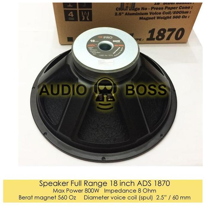 selatansana / Speaker Full Range 18 inch 18" 18in ADS 1870 800 watt Diskon