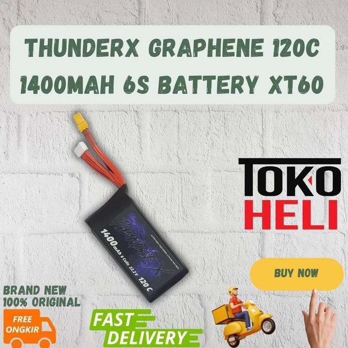 Thunderx Graphene 120C 1400Mah 22.2V 6S Lipo Battery Xt60