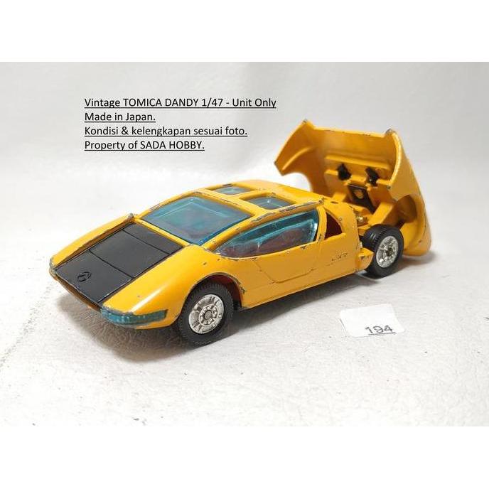 TOMICA DANDY JAPAN 1/47 TOYOTA EX7 KUNING UNIT ONLY VINTAGE DIECAST CADATOYS
