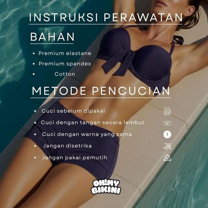 BLISSFUL Bikini Set ( MOTIF) TRIANGLE | Baju Pantai | Murah | baju sexy | Bikini Lucu | OhMyBikini