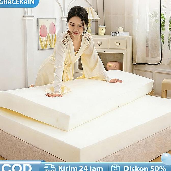 Kasur Busa Reguler Penopang Tulang Belakang Ergonomis, Busa HD Tahan Lama, Dukungan Tubuh Merata, Ha