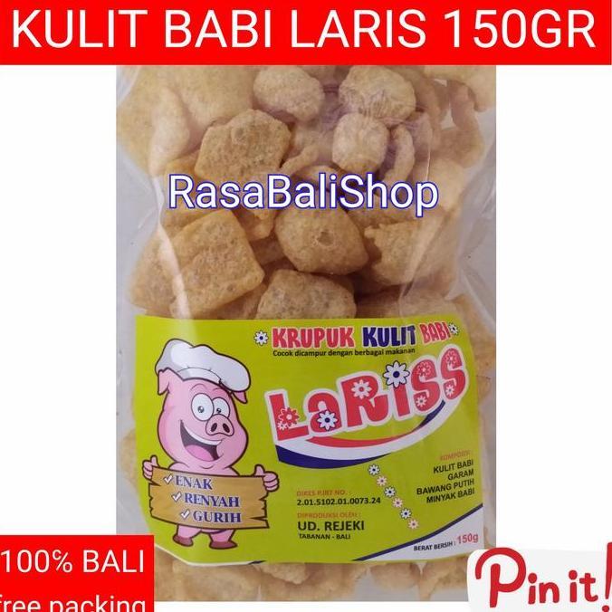 KRUPUK KULIT LARIS, RAMBAK LARISS, KRUPUK BABI REJEKI, KULIT BABI