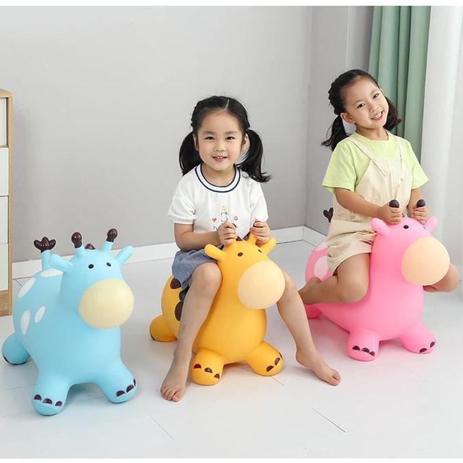 Kids SYARIAH TOYS MAINAN KUDA KUDAAN KARET POMPA SHEEP JUMPING BOUNCY DOMBA MUSIK LAMPU PHYTONA