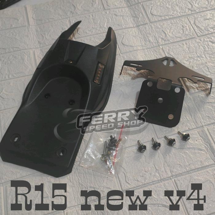 Paketan Tail Tidy Plus Fender Mhr R15 New V4 / Undertail Mhr + Sein Led  Plus Tail Tidy New R15 V4  