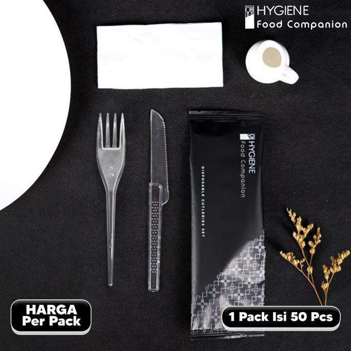 Set Garpu Pisau Plastik HYGIENE PREMIUM