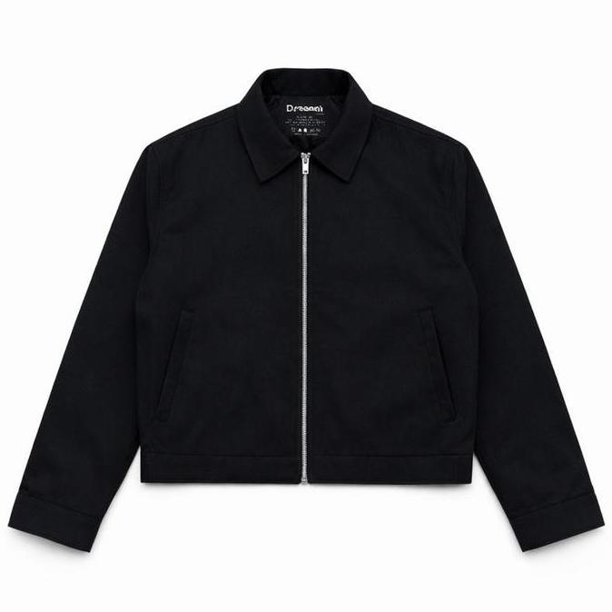 Dreeam Work Jacket Boxy Vitune Jaket Kerja Hitam  Polos