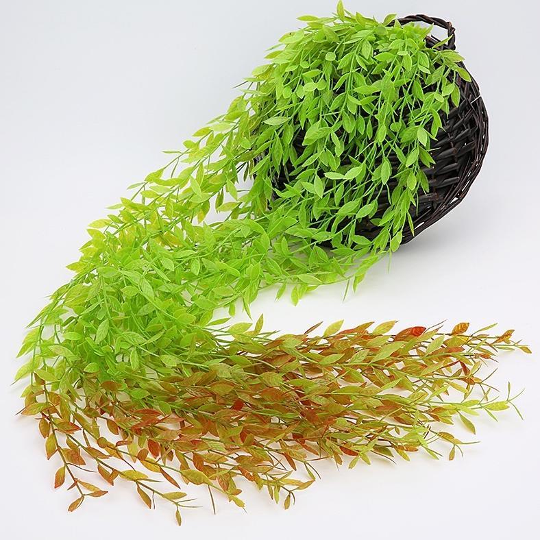 FAVORIT Bunga Daun Willow Plastik 5 Cabang / Daun Gantung Plastik / Bunga Palsu Dekorasi Artificial 