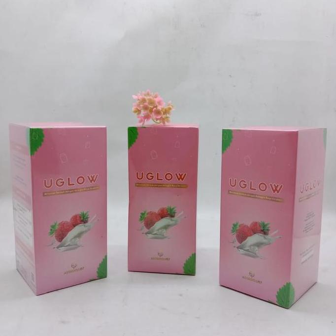 U glow GLUTHA COLLAGEN MILK minuman collagen pemutih glowing isi 10 sa