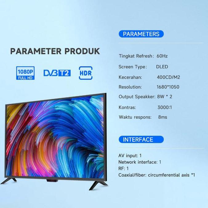 Digital TV 22 inchAnimax 22 inch LED digital tv HD Televisi Murah Antena Hdmi