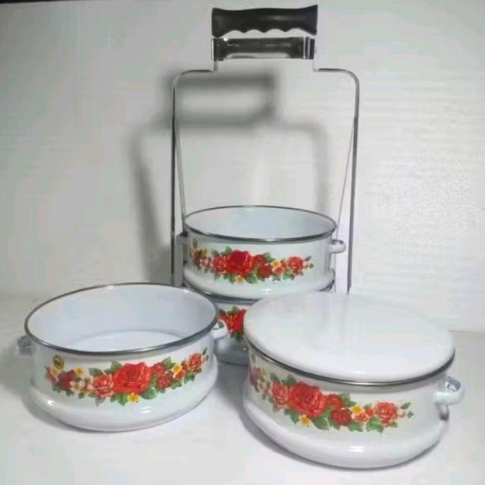 sale rantang bekal rantang jadul 16/4 putih Rantang piknik rantang Panda Maspion susun 4