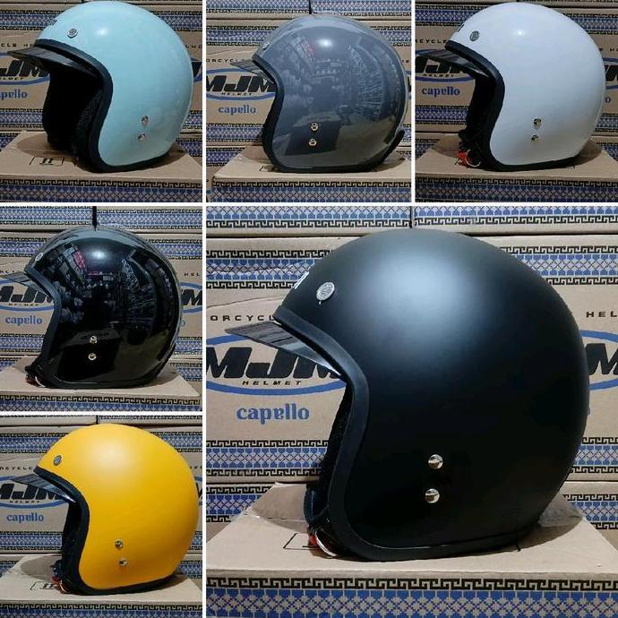 HELM RETRO MJM CAPELLO Helm Half f Motorcycle