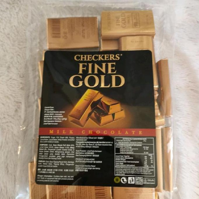 Checkers Milk Chocolate Fine Gold/Coklat Susu 300 gr
