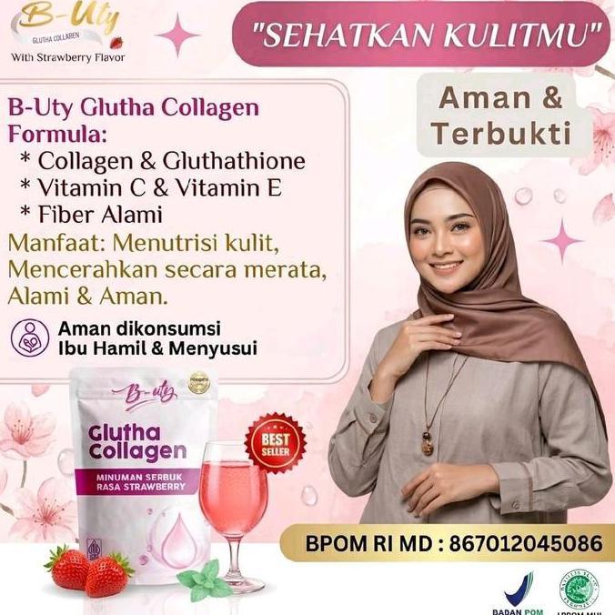 B-Uty Glutha Collagen Beauty Glow Minuman Collagen untuk Kulit Halus Putih Cerah dan Bersinar dari D