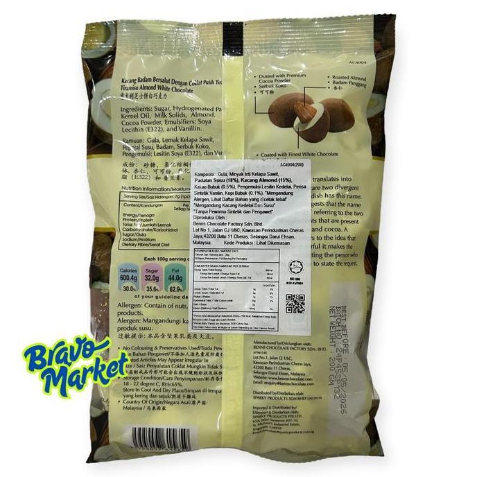 Alessio Chocolate Almond Tiramisu Alwssio Almond Dark White Bittersweet Coklat Malaysia Singapore 20