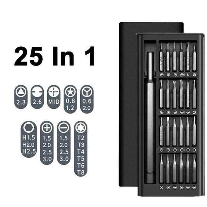 Obeng Service HP Lengkap / Obeng Set Henphone 25 IN 1 Universal