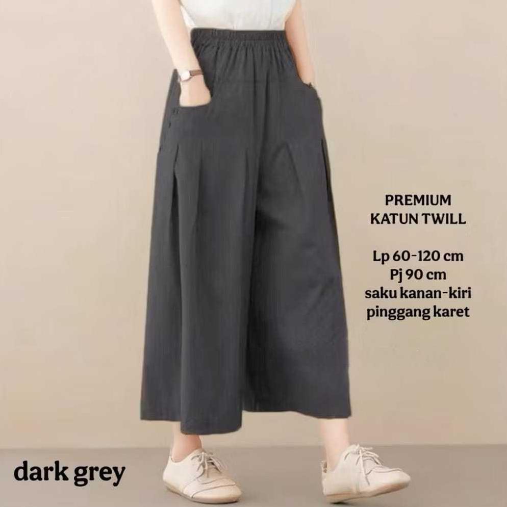 Diskont Kulot Celana Wanita Terbaru Katun Chinos Twill Longgar