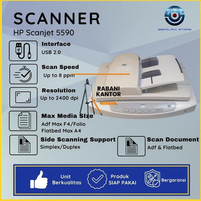 scanner folio hp scanjet 5590 ada adf untuk scan folio f4 melalui adf