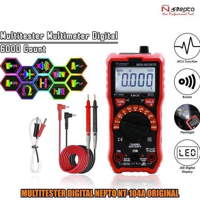 Multitester Digital Nepto NT-104A Avometer NT 104A Multimeter