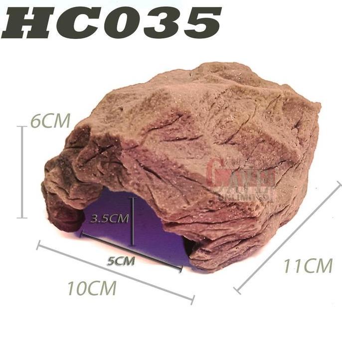 HC001M HIDEOUT HIDING CAVE GOA TEMPAT SEMBUNYI HEWAN REPTILE GECKO TOKEK LEOPARD GEKO AFT WHEELERI C