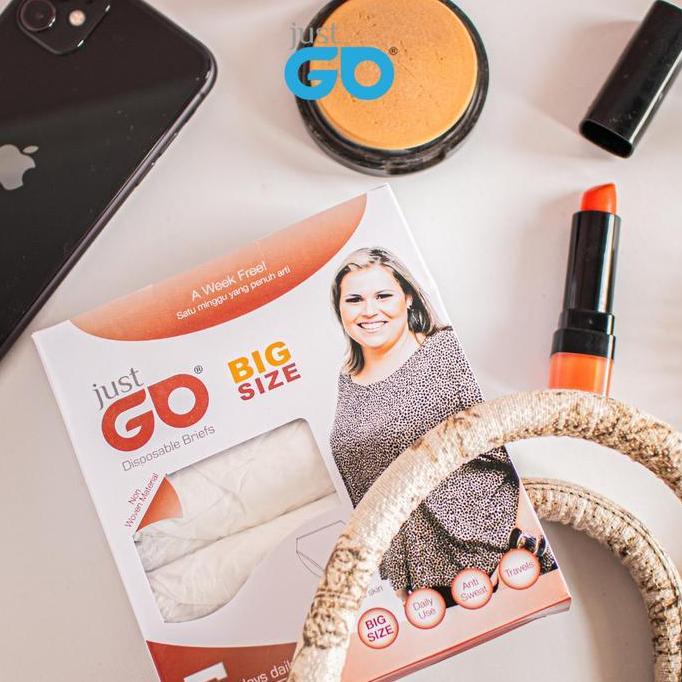 JustGo Disposable Underwear Celana Dalam Sekali Pakai Wanita BIG Size
