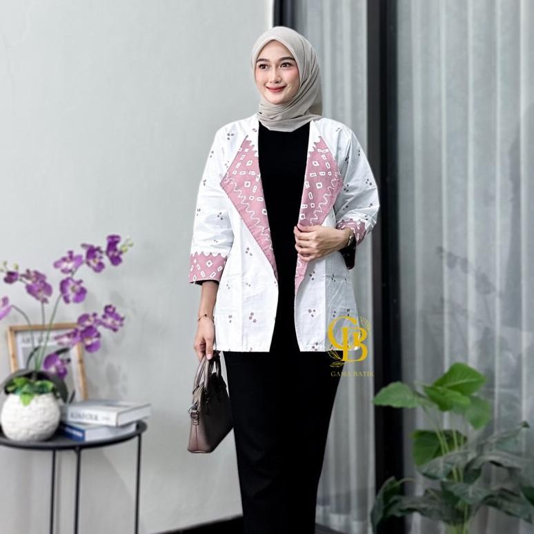 Premium Blazer Batik Atasan Wanita Outer Batik Modern